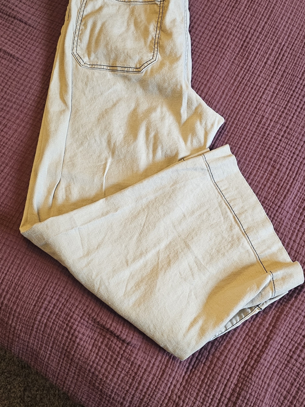 Maeve Cream Cropped Ankle Pants